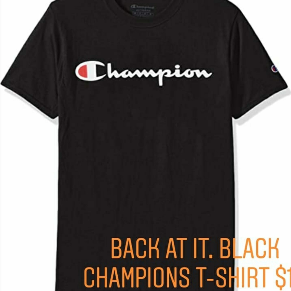 Black champions T-SHIRT